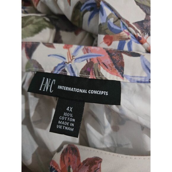 INC International Concepts Floral Midi Dress Plus 4X Boho Cottage Whimsical NWT - Picture 5 of 12
